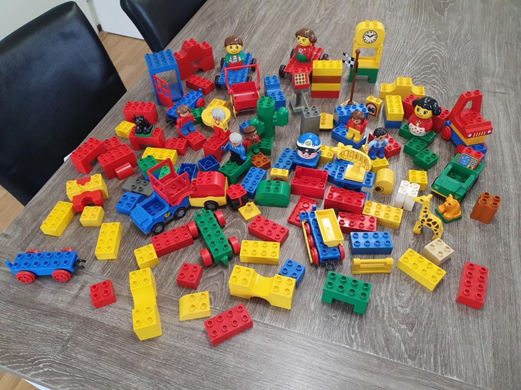 Grote verzameling Duplo blokken en figuren, Gebruikt, Overige thema's, Ophalen of Verzenden, Duplo