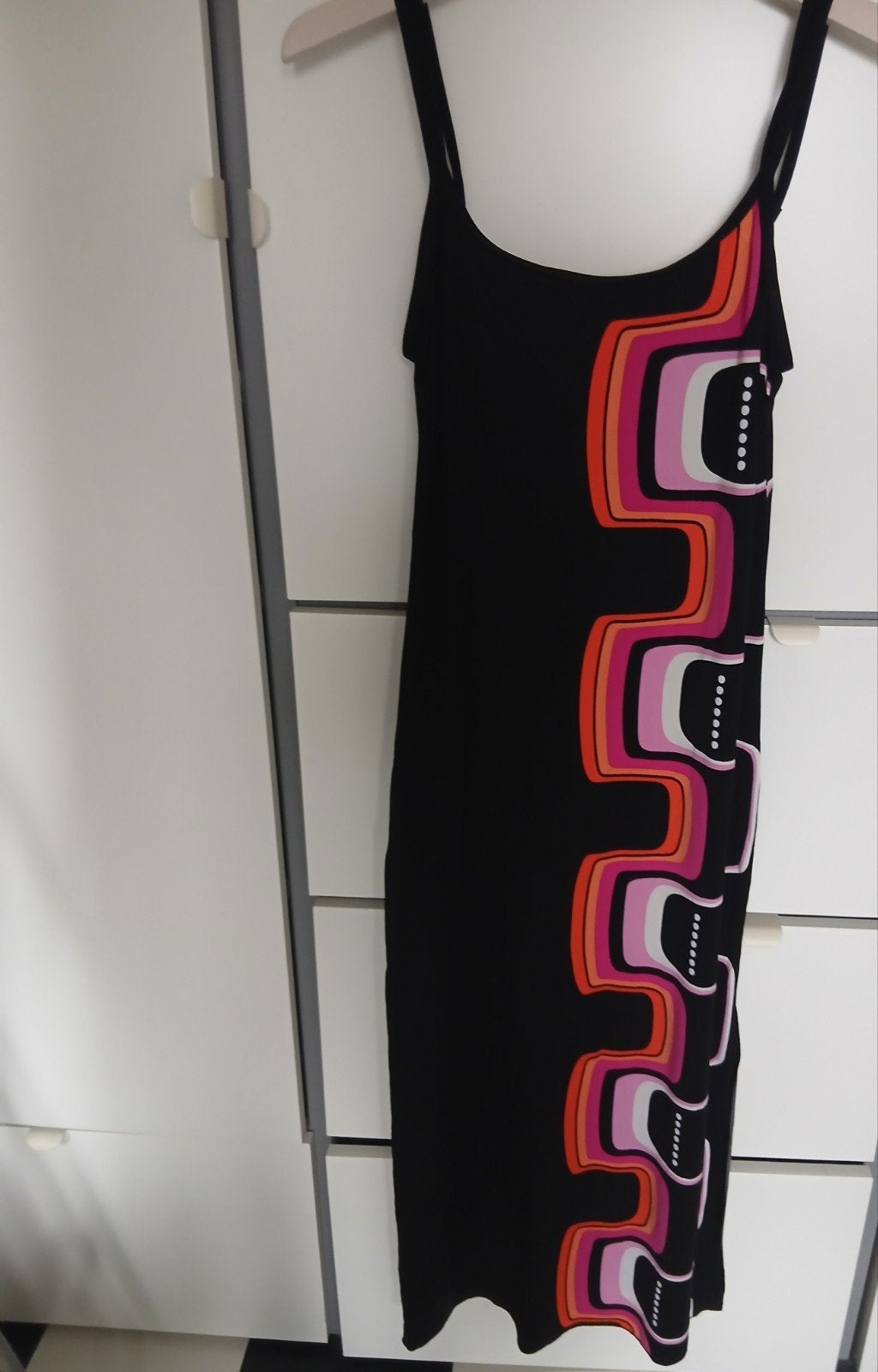 Sunflair Zwarte Jurk met Kleurrijke Print, Maat 38, Maat 38/40 (M), Zwart, Nieuw, Ophalen of Verzenden
