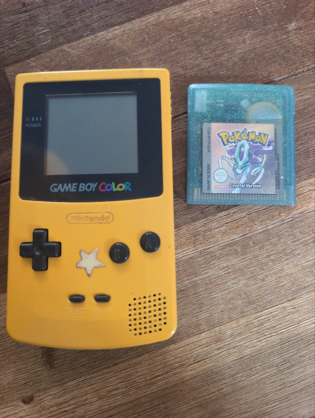 Nintendo Game Boy Color + Pokémon Crystal Version, Ophalen of Verzenden, Game Boy Color, Met games