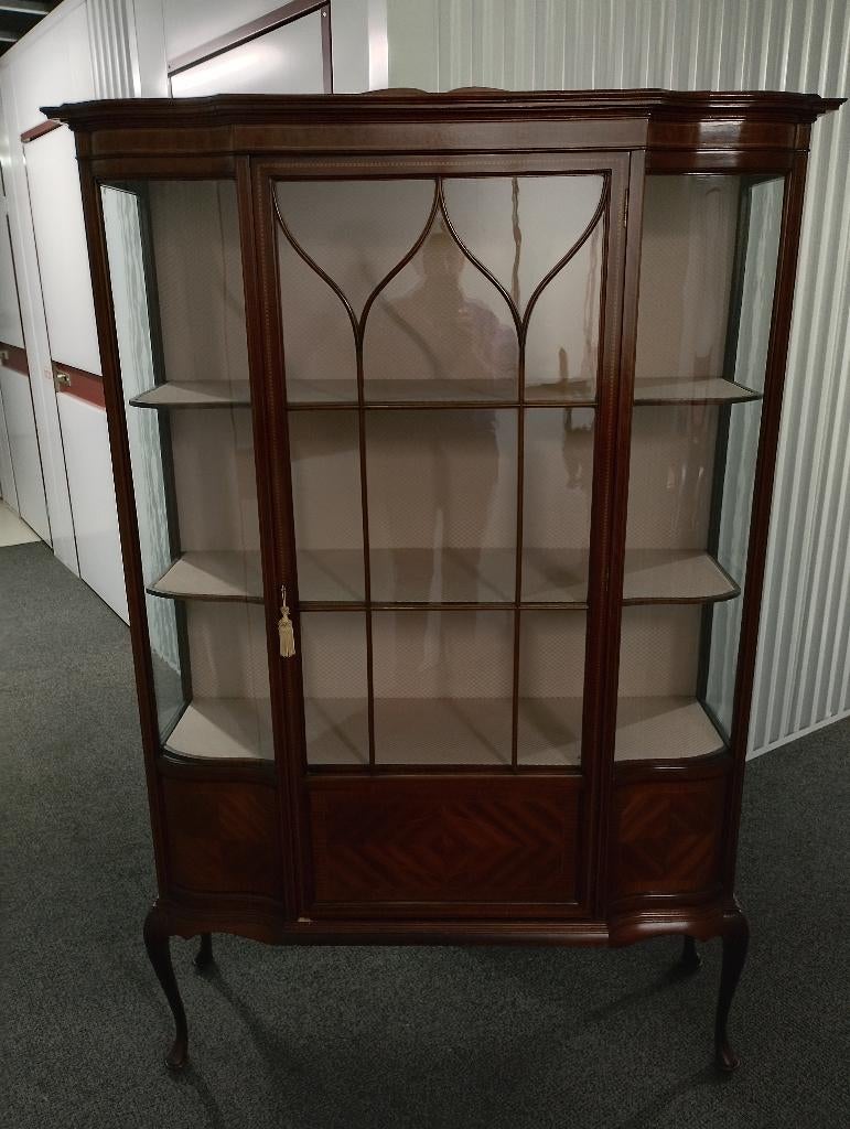 Antieke 19e eeuwse Vitrine kast, Ophalen