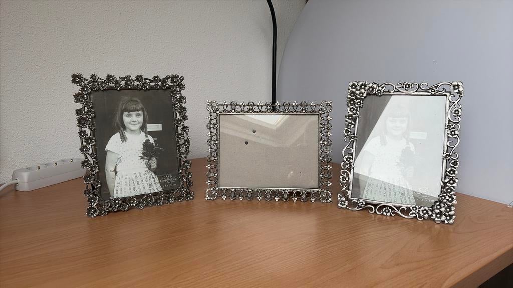 3 fotolijsten 15x20cm van Clayre & Eef zilverkleurig, Ophalen of Verzenden, Zo goed als nieuw