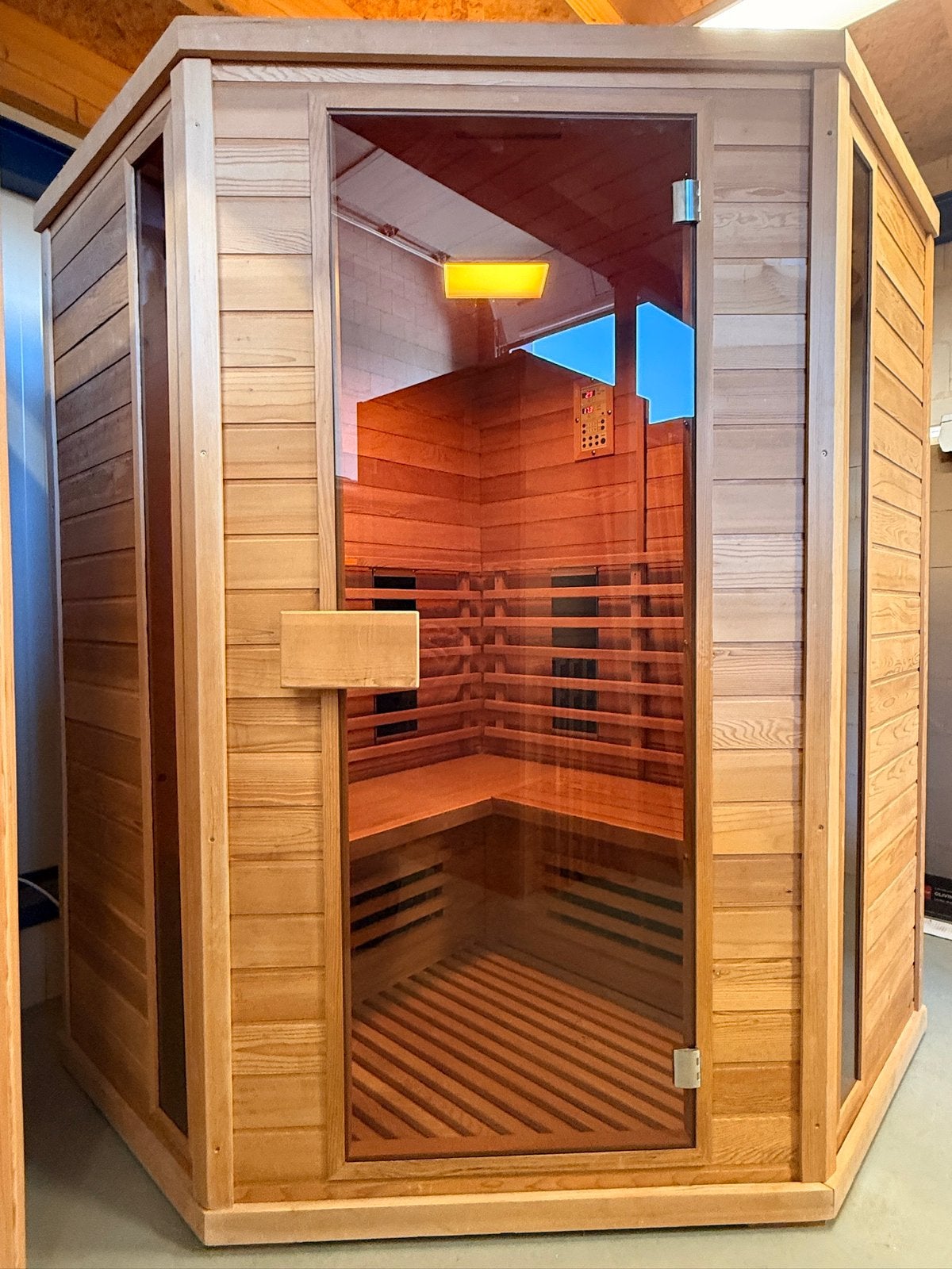 Combi Sauna (Infrarood + Finse sauna) - GRATIS BEZORGING, Ophalen of Verzenden, Zo goed als nieuw, Fins of Traditioneel, Complete sauna