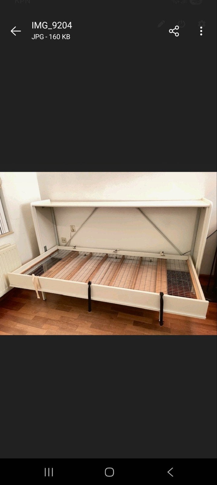Opklapbed in zeer goede staat, Ophalen, Gebruikt, 90 cm, Eenpersoons