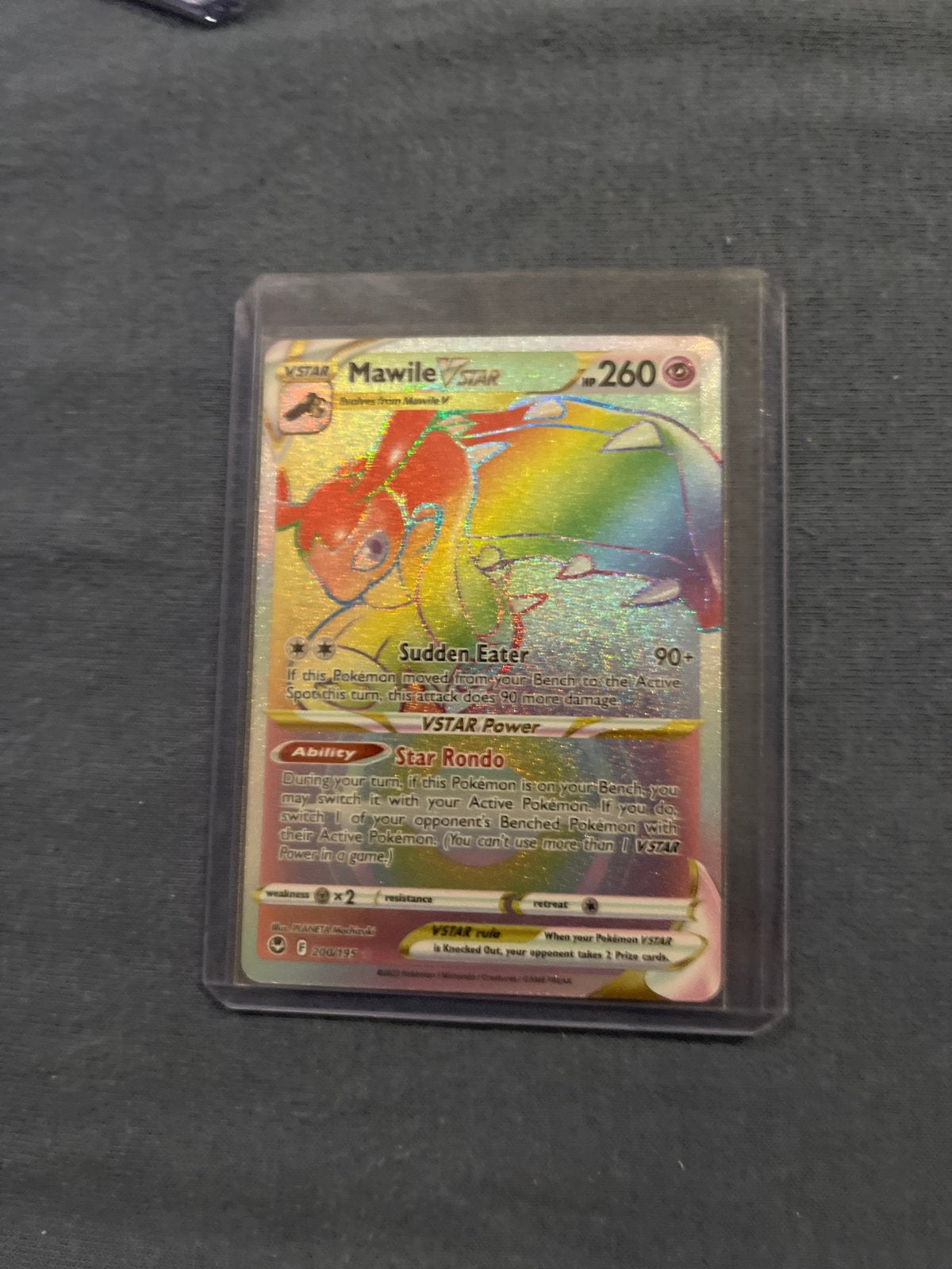 Mawile VSTAR Rainbow Rare Pokémon Kaart, Ophalen of Verzenden, Zo goed als nieuw, Losse kaart, Foil
