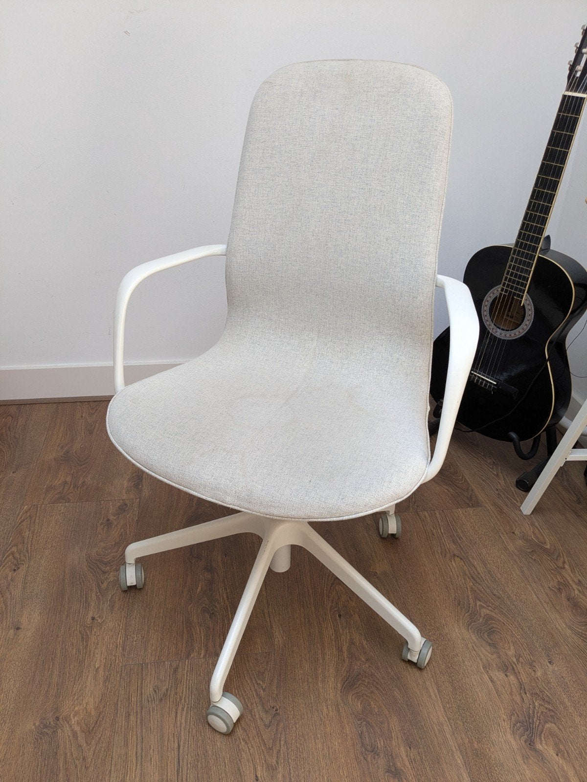 Ikea Langfjall bureaustoel beige met armleuningen, Huis en Inrichting, Bureaustoelen, Ophalen, Gebruikt, Beige, Bureaustoel