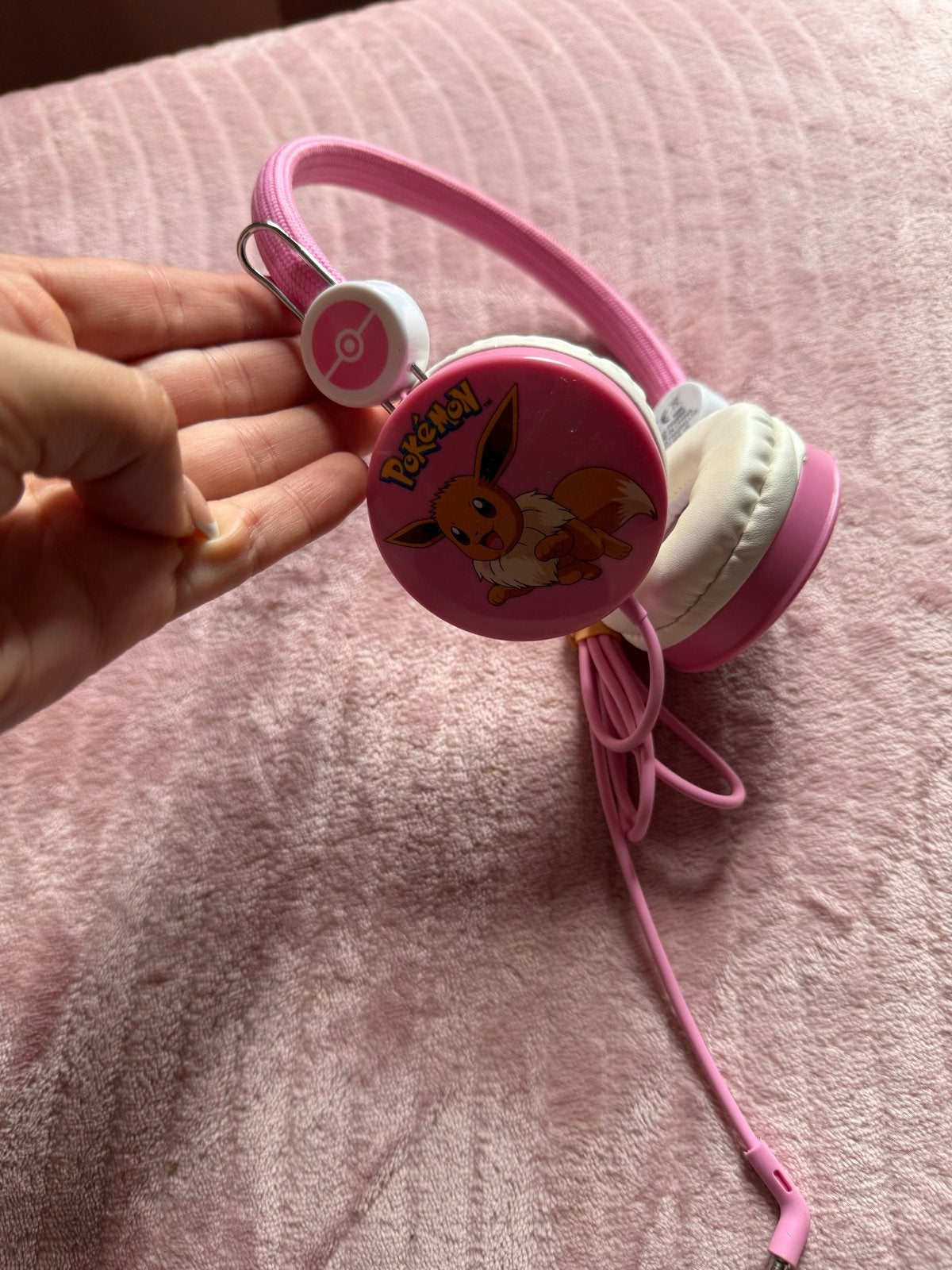Roze Pokémon Eevee On-ear Koptelefoon voor Kinderen, Overige merken, Gebruikt, Roze, On-ear