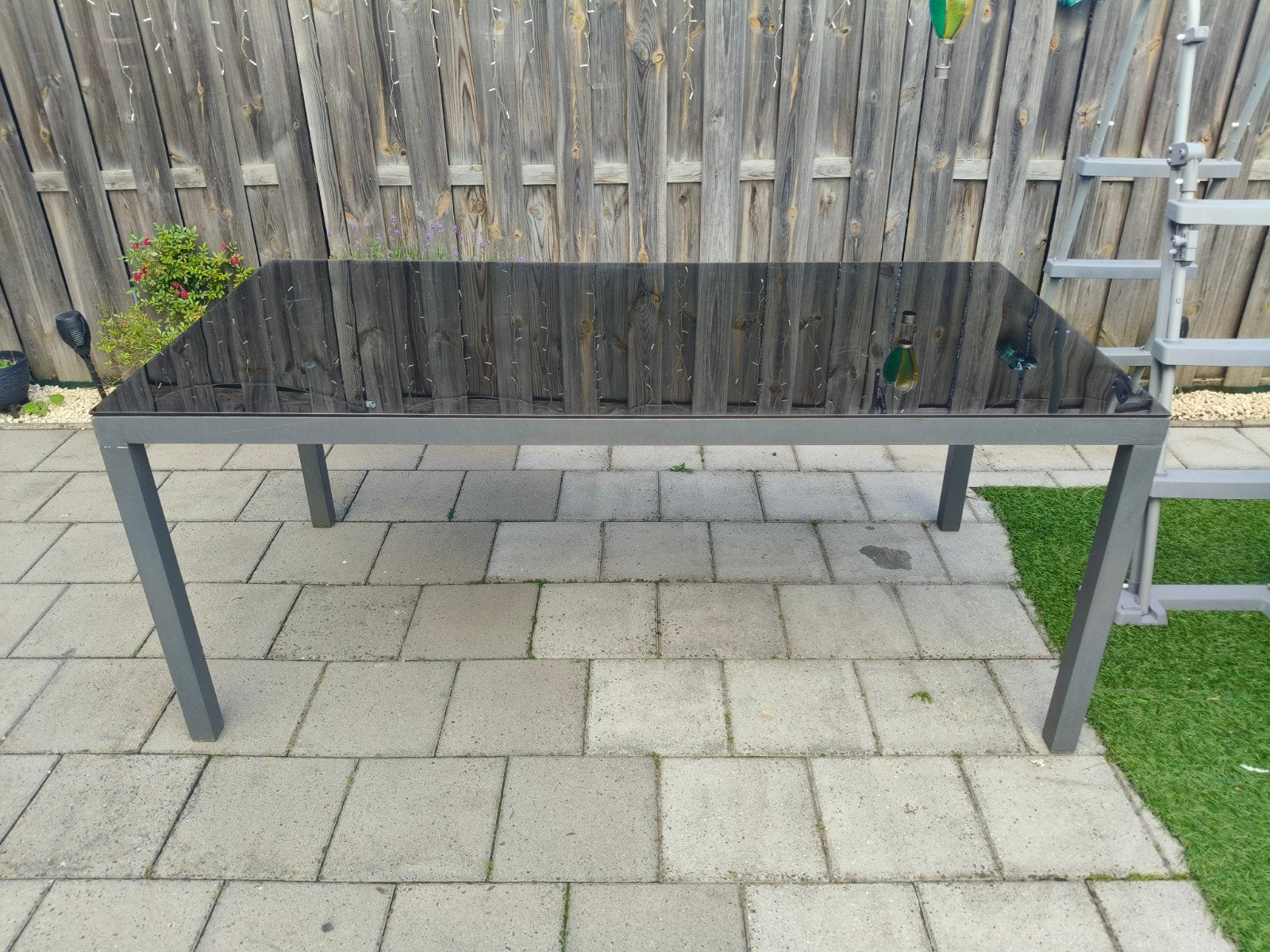 Gratis af te halen tuintafel, Ophalen, Gebruikt, Rechthoekig, Aluminium