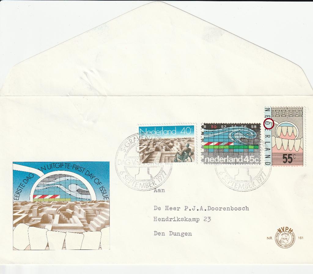 fdc e161 met plaatfout 1145pm3   LEES, Postzegels en Munten, Postzegels | Eerstedagenveloppen, Ophalen of Verzenden, Beschreven