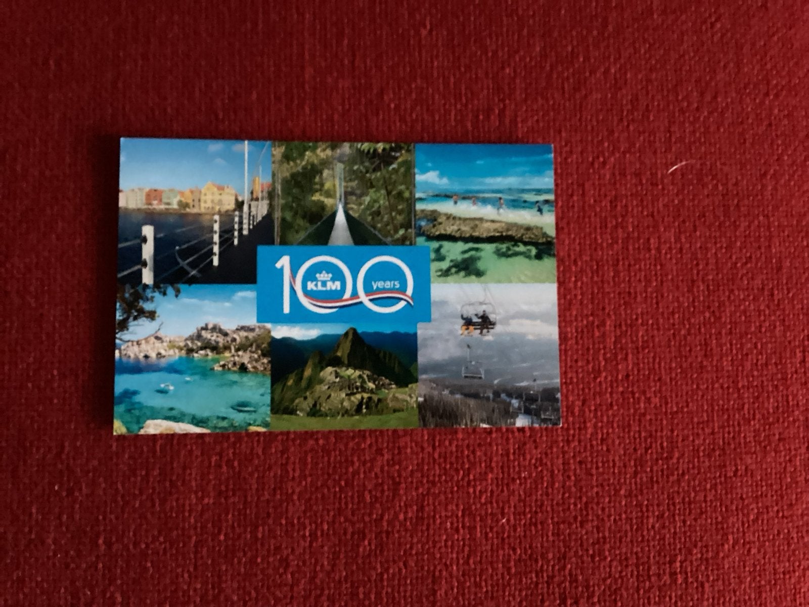 KLM 100 jaar ansichtkaart - onbeschreven, Ophalen of Verzenden, Nieuw