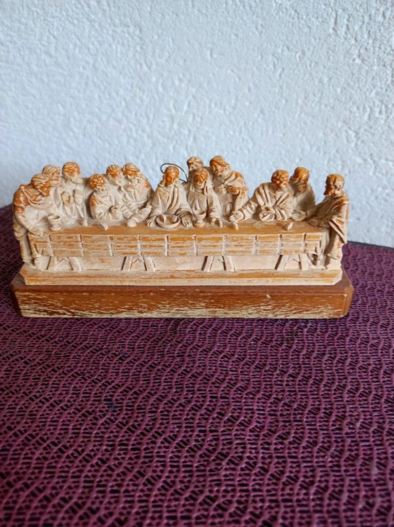 Het Laatste Avondmaal Beeldje - Religieuze Decoratie, Ophalen of Verzenden