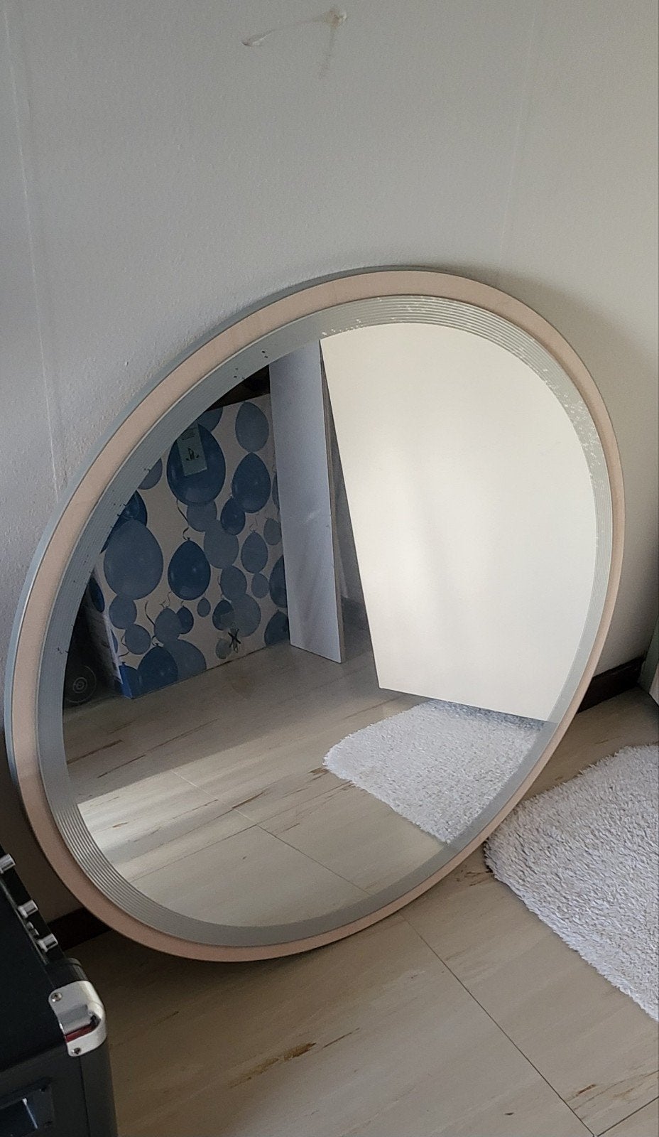 Ronde Spiegel, Huis en Inrichting, Woonaccessoires | Spiegels, Ophalen, Zo goed als nieuw, Rond, Minder dan 100 cm