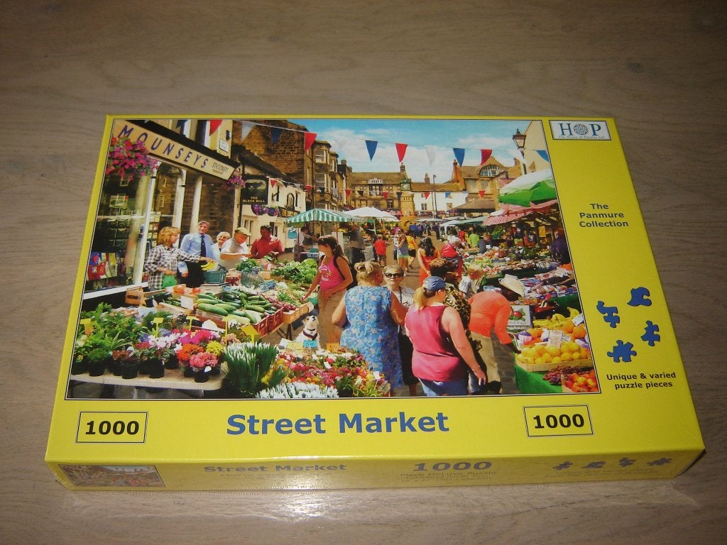 Puzzel HOP STREET MARKET 1000 st. NIEUW IN DE FOLIE !, Ophalen of Verzenden, 500 t/m 1500 stukjes, Nieuw, Legpuzzel