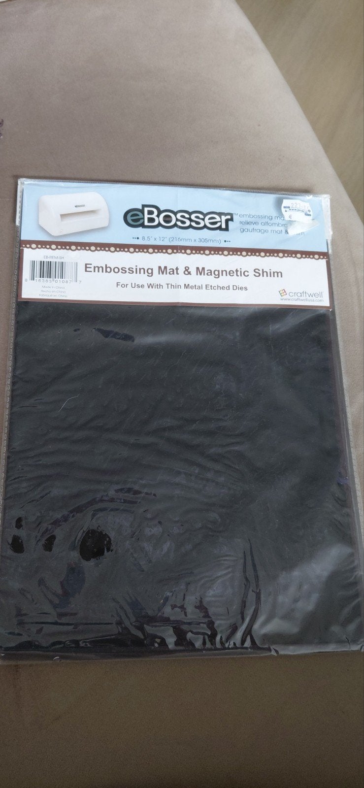 eBosser Embossing Mat & Magnetic Shim Craftwell, Zwart, Overige thema's, Gereedschap of Toebehoren, Nieuw