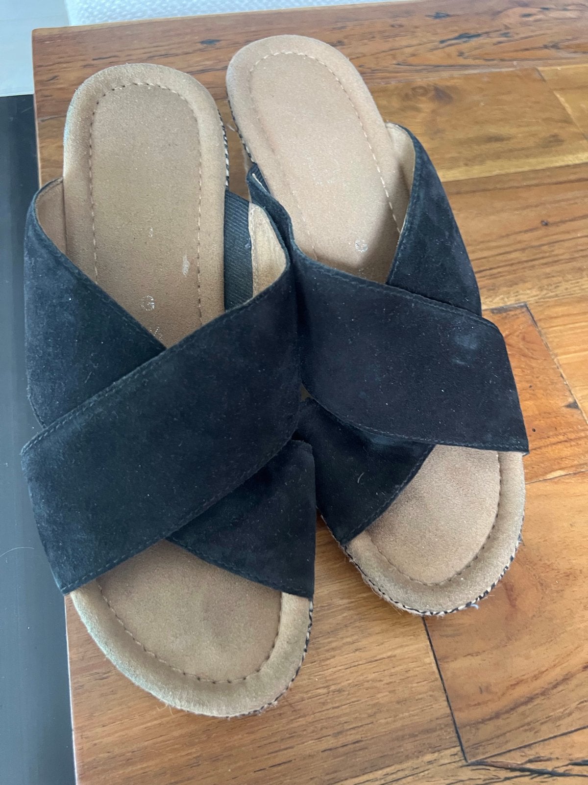Gabor slippers maat 38,5 zwart - Zo goed als nieuw, Ophalen of Verzenden, Zo goed als nieuw, Zwart, Slippers