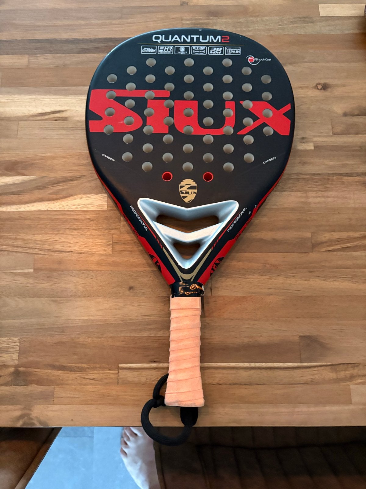 Siux Quantum 2 Padelracket - licht gebruikt, Sport en Fitness, Padel, Ophalen of Verzenden, Gebruikt, Padelracket
