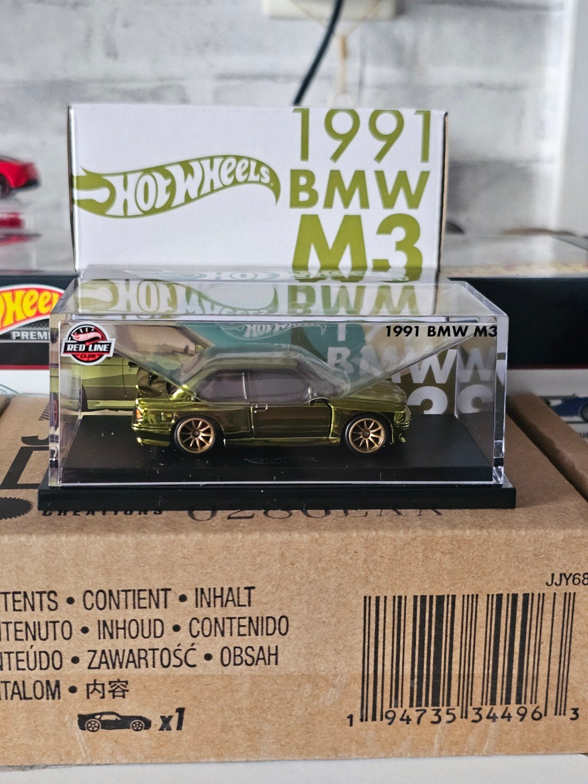 Hot Wheels RLC 1991 BMW E30 M3 - Exclusief Model, Overige merken, 1:50 of kleiner, Auto, Nieuw