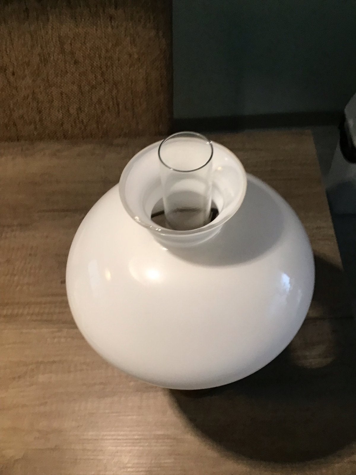Prachtige vintage olielamp met opaline kap, Antiek en Kunst, Ophalen of Verzenden