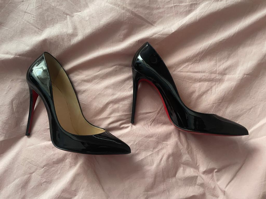 Christian Louboutin So Kate Pumps Zwart Lakleer 12cm Maat 39, Kleding | Dames, Schoenen, Verzenden, Zo goed als nieuw, Zwart, Pumps