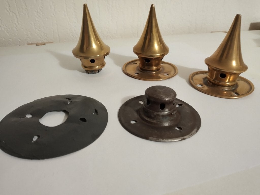 Pickelhaube ErsatzTeller met onderplaat en Spitze/Pickel, Ophalen of Verzenden, Landmacht, Duitsland, Helm of Baret
