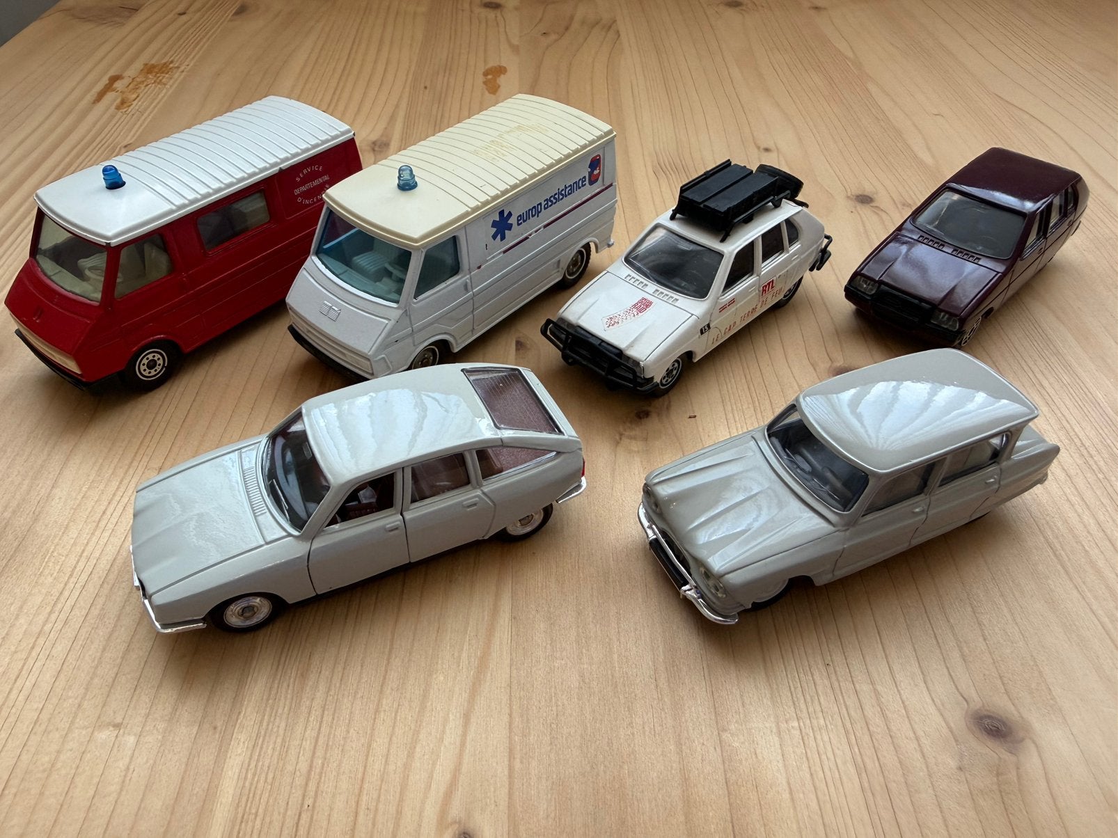 Solido Citroën modellen 6 stuks, in nette staat, vintage, Ophalen of Verzenden, Gebruikt, Auto, Solido