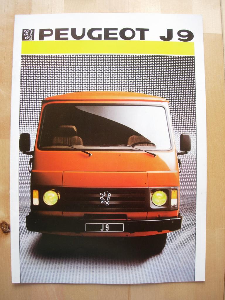 Peugeot J9 Brochure 1986 - Bestelwagen, Ophalen of Verzenden, Zo goed als nieuw, Peugeot, Peugeot
