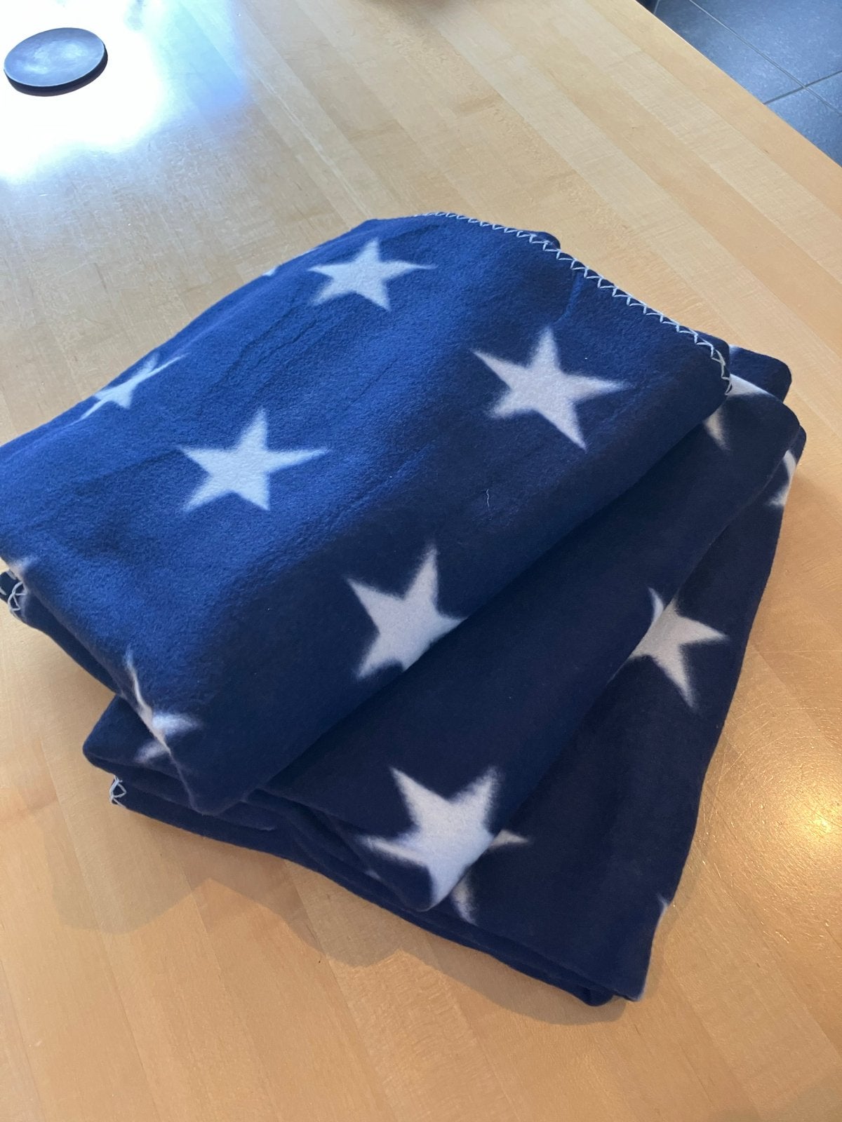 Kerst, denk vooruit! 3 fleece nieuw!, Fleecedeken, Nieuw, Ophalen of Verzenden, Blauw