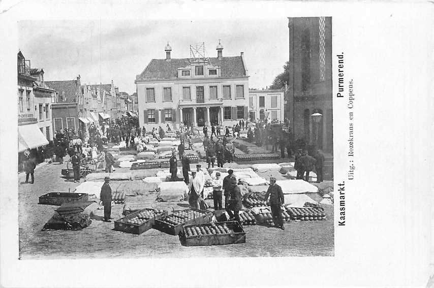 380-810-015 Purmerend Kaasmarkt, Verzamelen, Ansichtkaarten | Nederland, Verzenden, Voor 1920, Noord-Holland