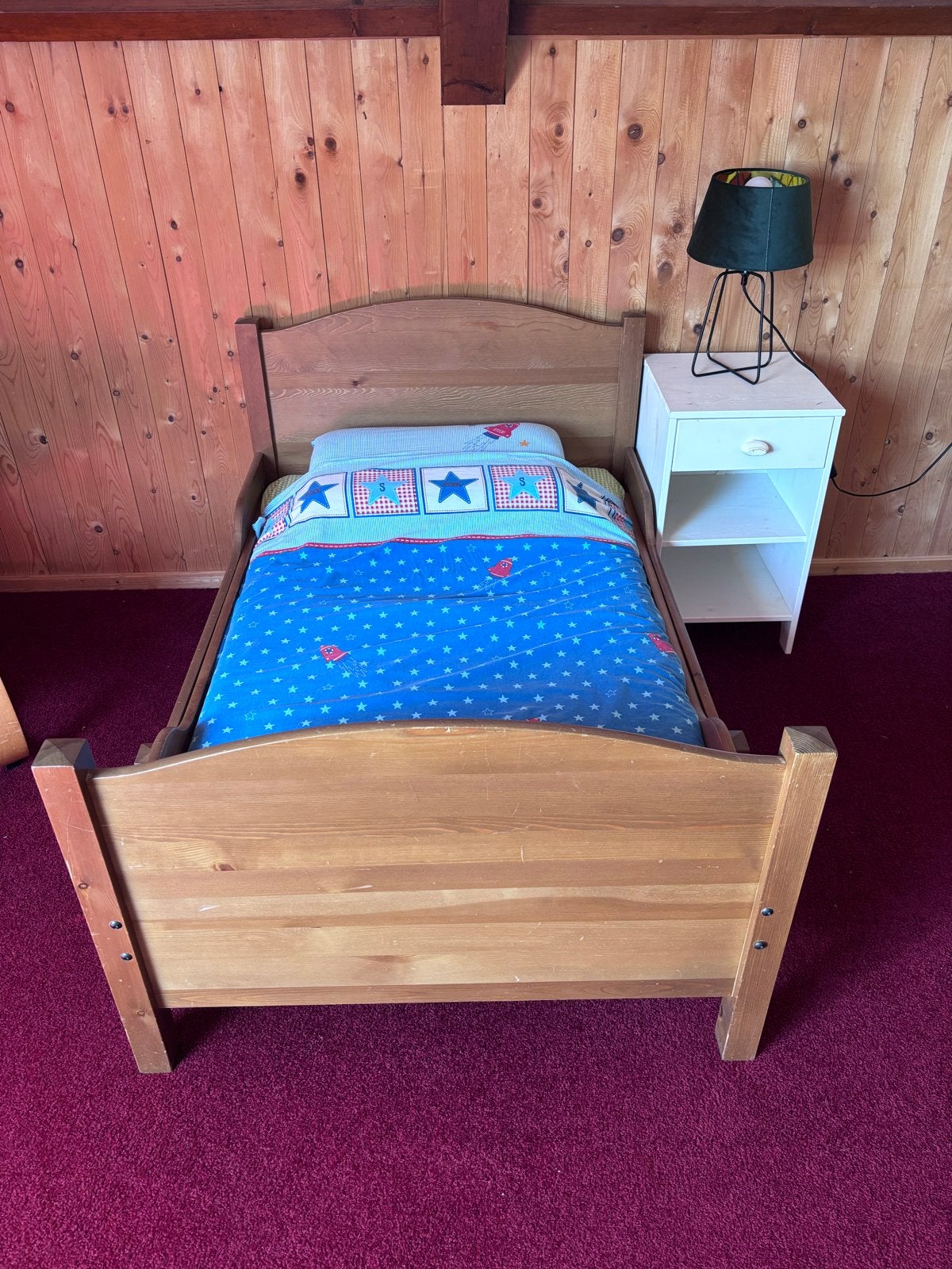Houten ikea uitschuifbaar kinderbed, Ophalen, Gebruikt, 90 cm, Eenpersoons