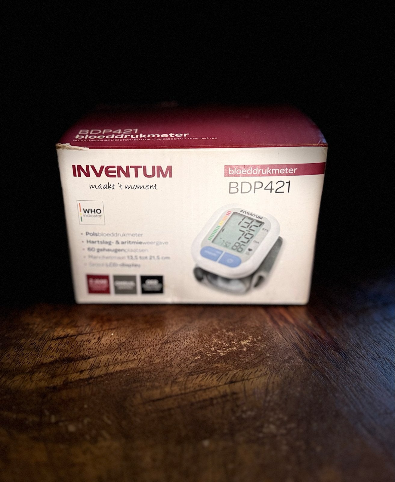 Inventum BDP421 Bloeddrukmeter - Polsmodel, Ophalen of Verzenden, Zo goed als nieuw, Overige typen