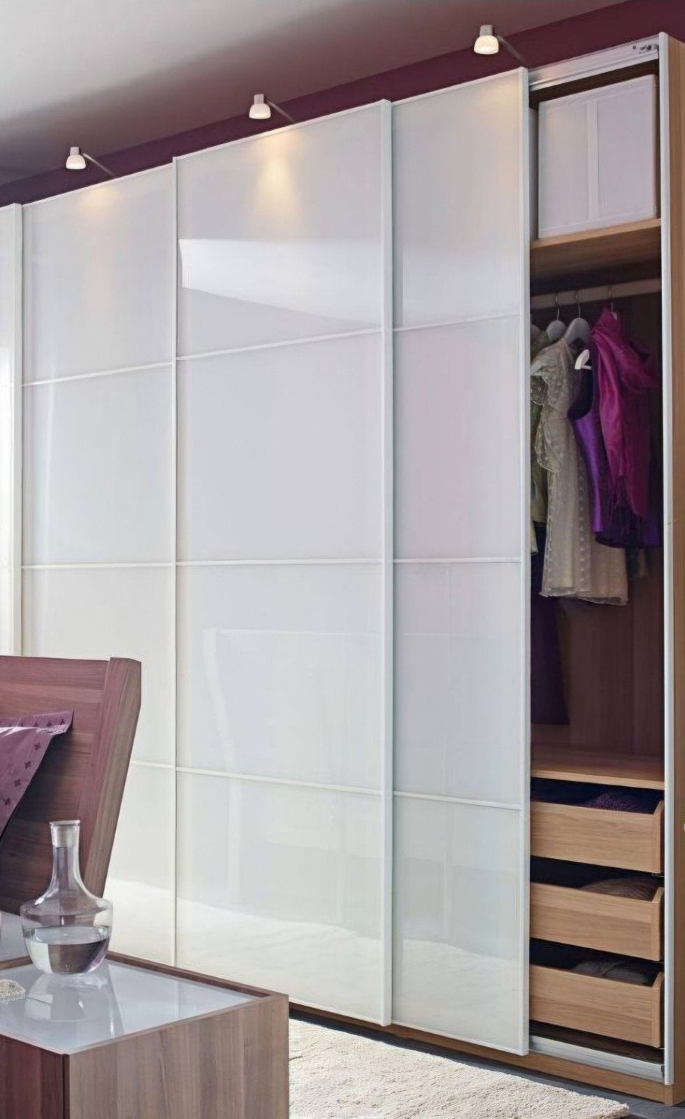 IKEA PAX Färvik witglazen schuifdeur panelen 100x236, Ophalen, Overige materialen, 200 cm of meer, Modern, Strak