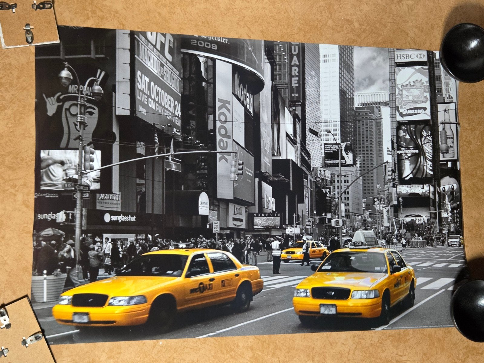 Poster New York City Taxi's 61x91cm, Deurposter of groter, Ophalen of Verzenden, Overige onderwerpen, Rechthoekig Staand