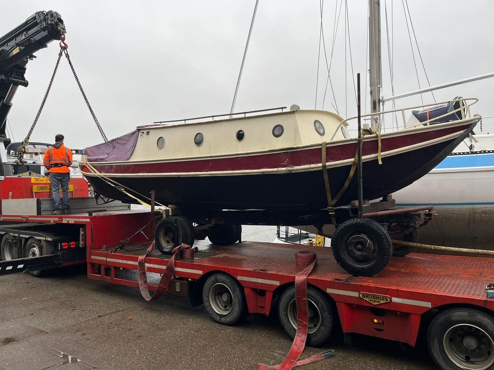Stalen Biesbosch aak 9,5m - Project voor de liefhebber, Watersport en Boten, Gebruikt, Diesel, Kruiser, Geen motor