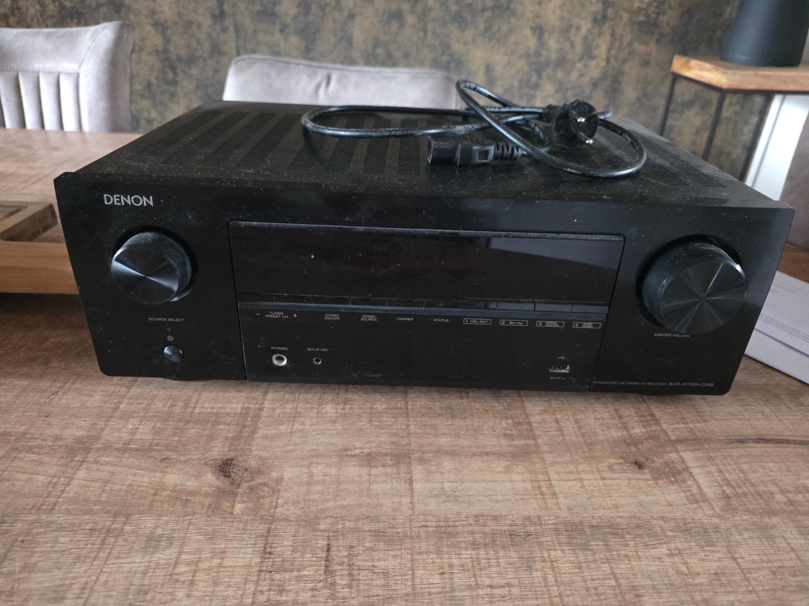 Defecte Denon AVR-X1700HDAB versterker (2,5 jaar oud), Audio, Tv en Foto, Ophalen of Verzenden, Niet werkend, Denon