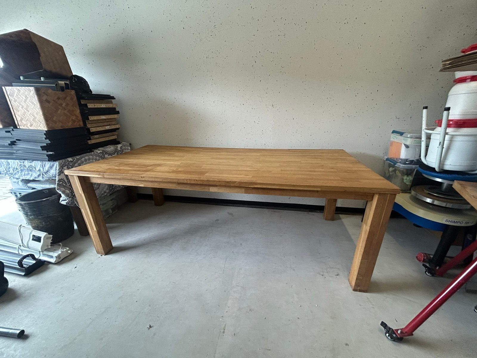 Massief eikenhouten tafel - Werkbank, Ophalen, Gebruikt, 100 tot 150 cm, Eikenhout