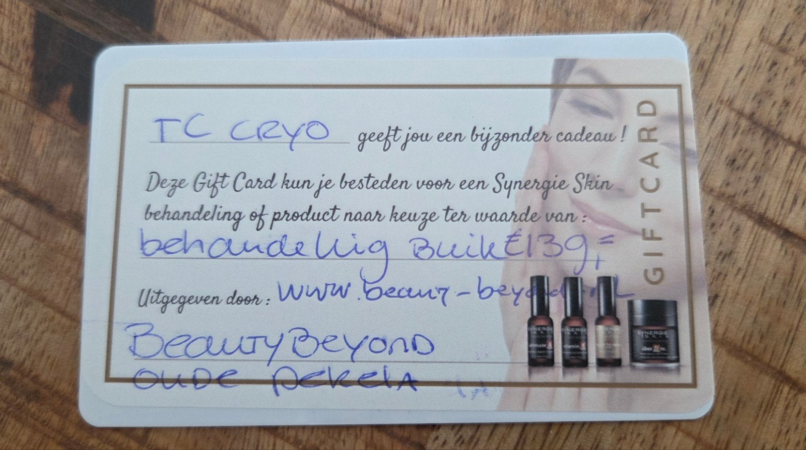 Beauty behandeling twv €139,-, Tickets en Kaartjes, Eén persoon, Cadeaubon