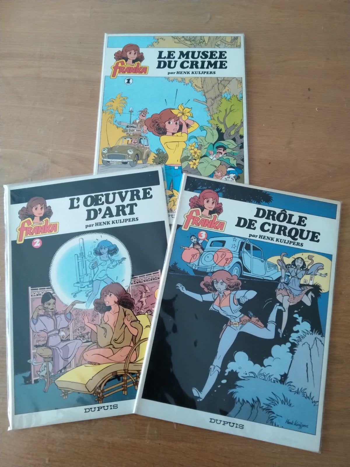 3 x Franka ( Henk Kuijpers) Franse uitgave, Dupuis., Complete serie of reeks, Europa, Ophalen of Verzenden, Zo goed als nieuw