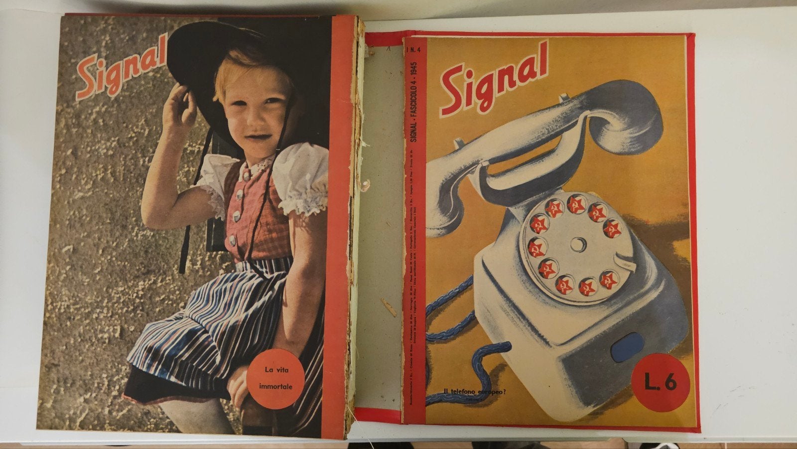 Signal tijdschrift ingebonden 1944-1945. Italiaans, Ophalen of Verzenden, Landmacht, Nederland, Boek of Tijdschrift