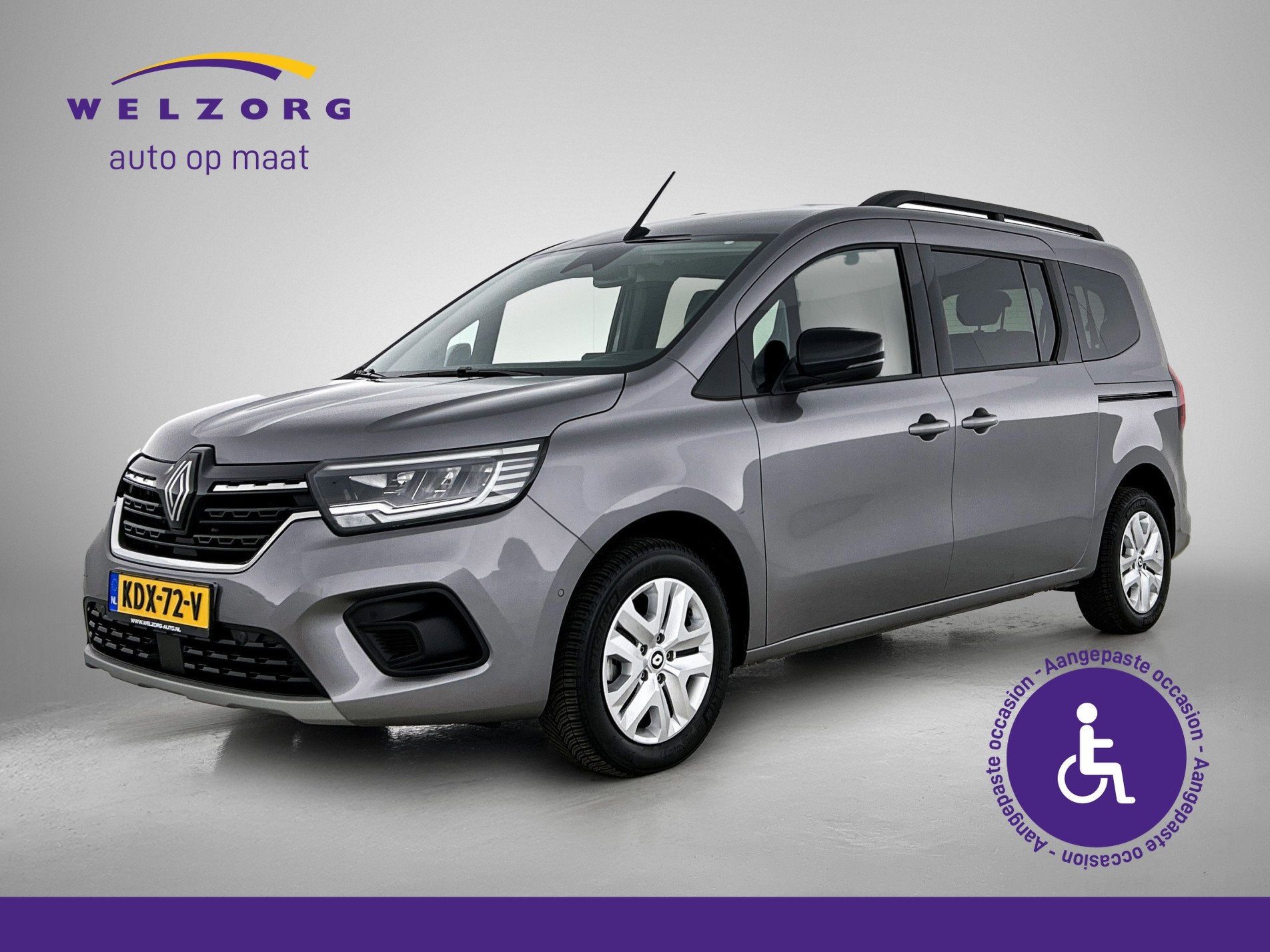 Renault GRAND KANGOO 1.3 TCe Direct leverbaar! Rolstoelauto, Auto's, 12 maanden, Stof, Gebruikt, Euro 6