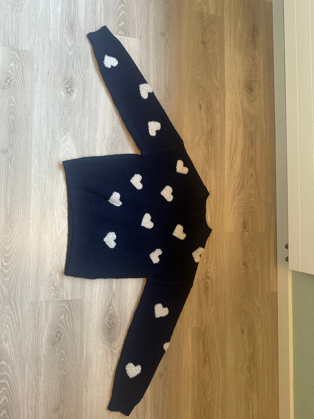 AMY & IVY Trui met hartjes - Maat S, Ophalen of Verzenden, Zo goed als nieuw, Maat 36 (S), Blauw