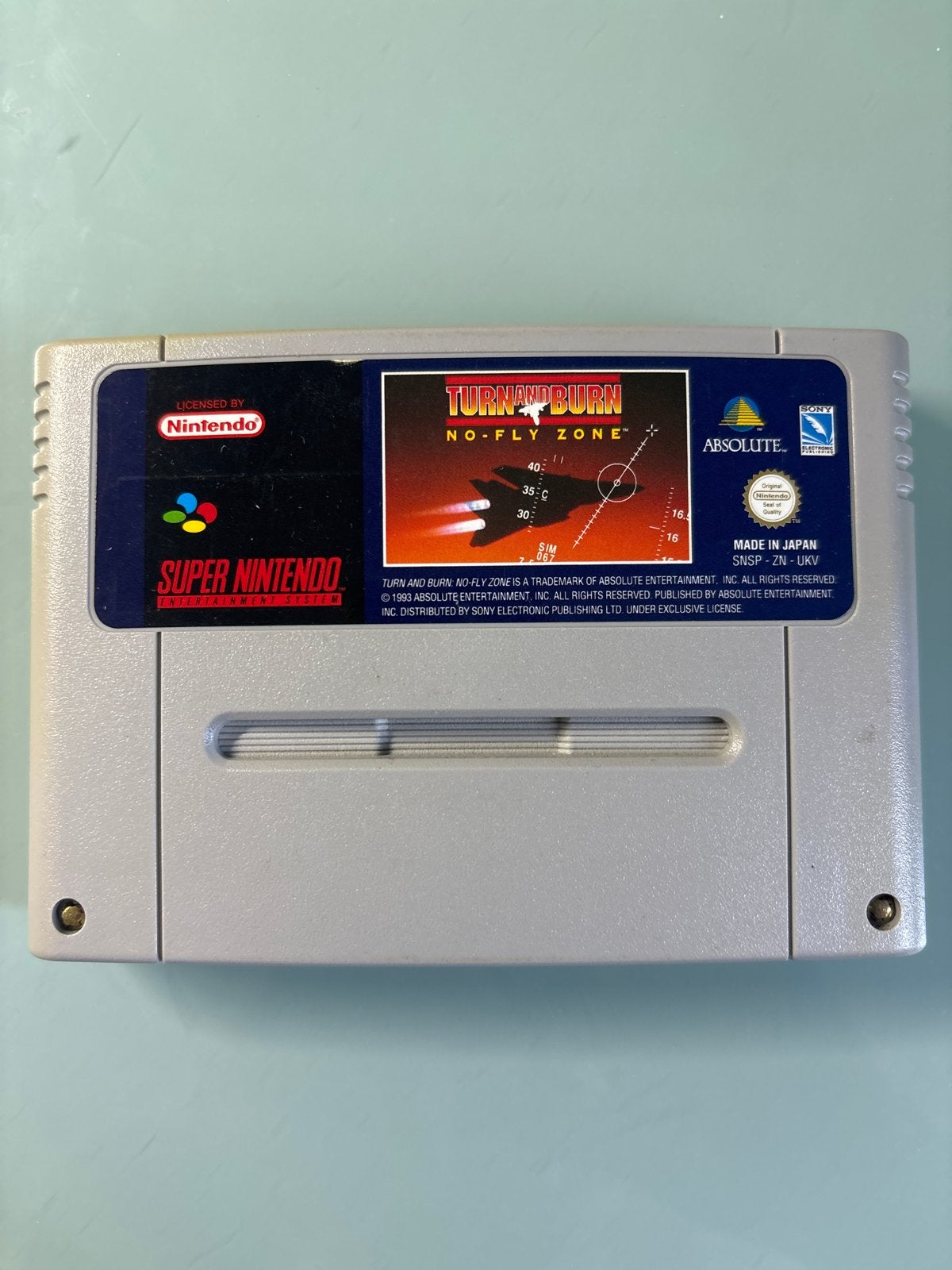 Turn and Burn: No-Fly Zone SNES Game Cartridge, Spelcomputers en Games, Ophalen of Verzenden, Gebruikt, Zonder controller