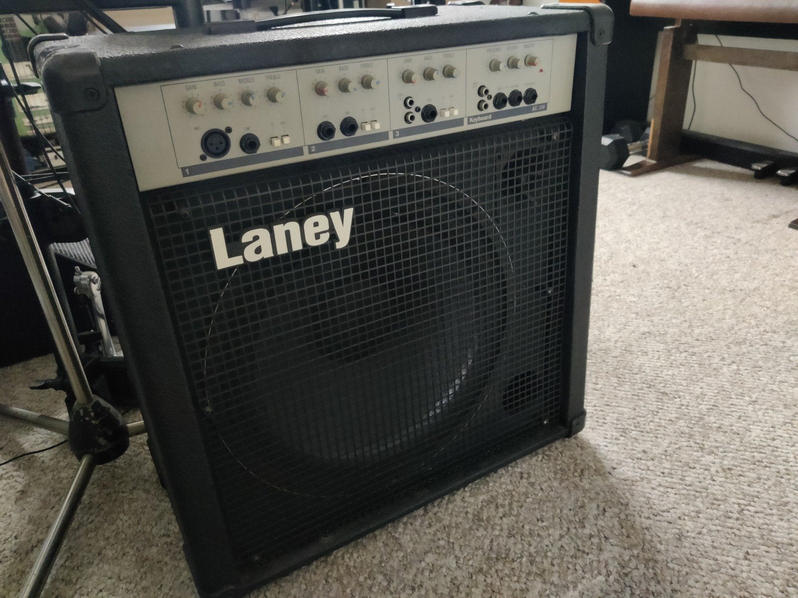 Laney Instrument Versterker 150W 15 inch speaker, Ophalen, Gebruikt, Minder dan 500 watt, Keyboardversterker