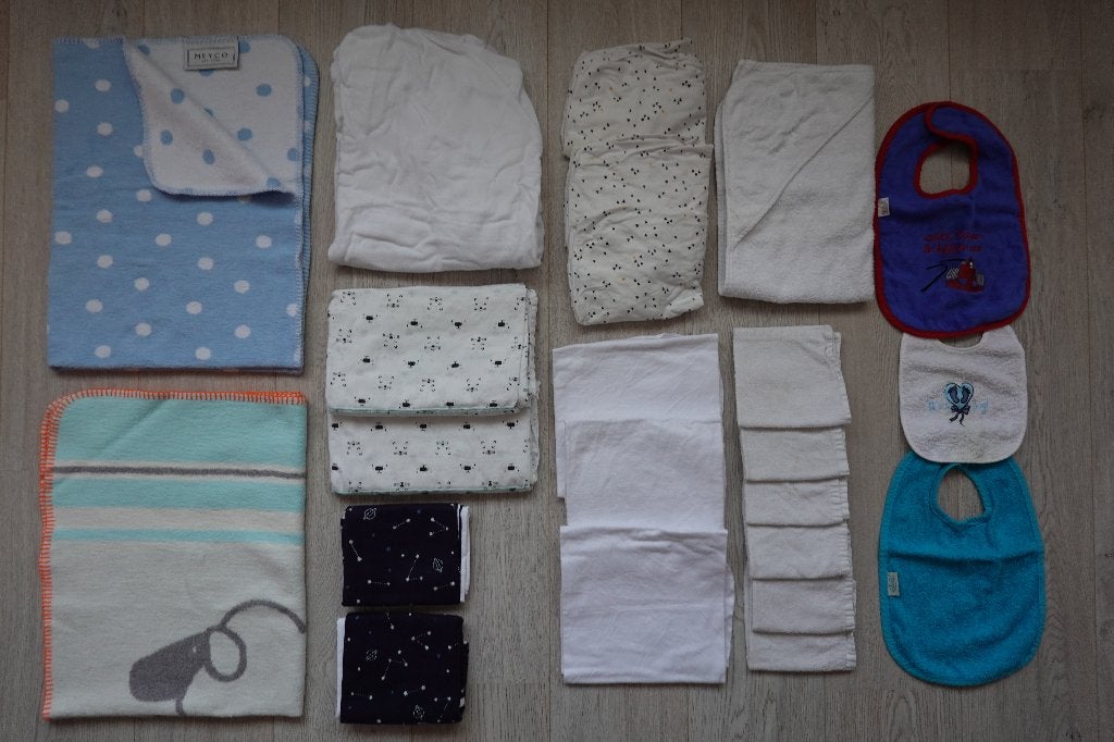 Babypakket jongen: lakens, dekens, doeken, etc., Ophalen, Wasbaar, Gebruikt, Overige typen