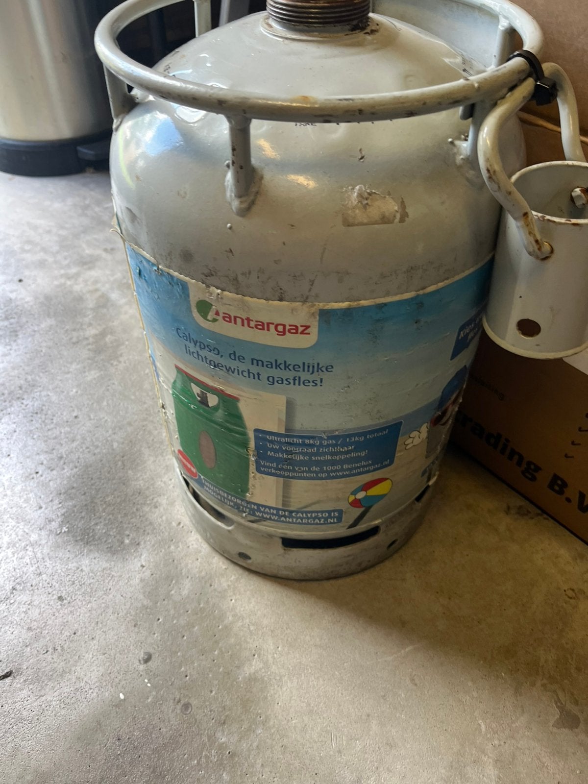 Gasfles voor gas barbecue of heater of caravan., Ophalen, Gebruikt