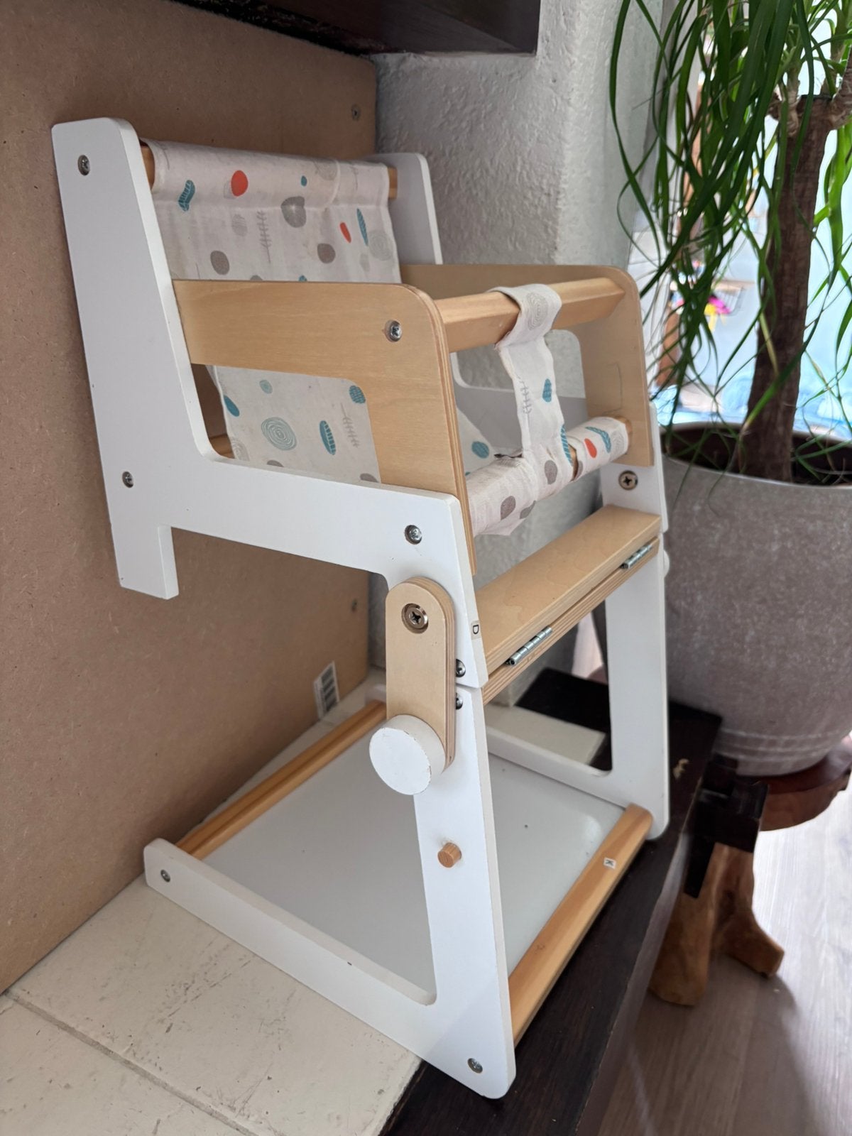 Houten poppenstoel, Ophalen, Gebruikt, Babypop