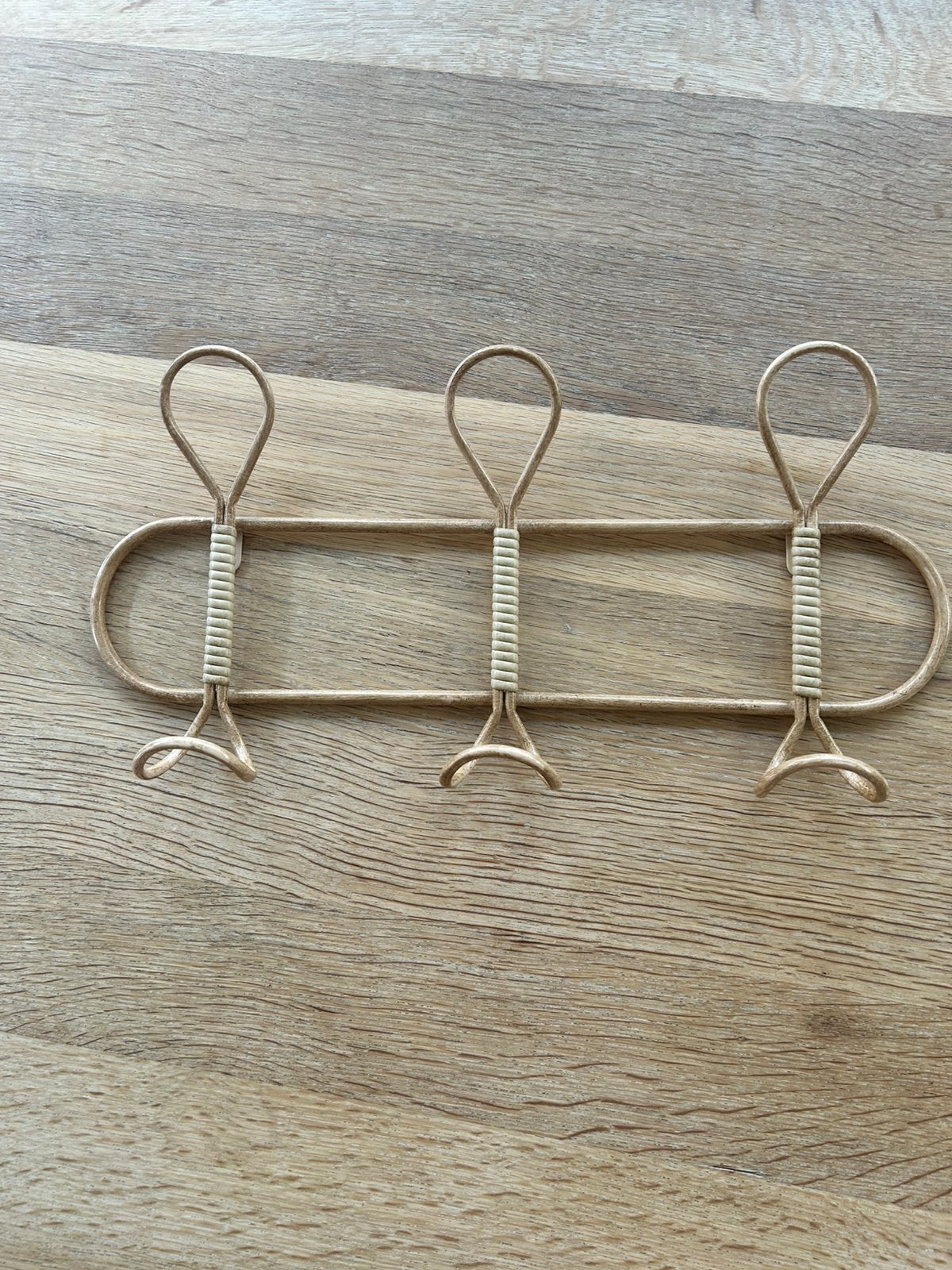 Handgemaakte Rotan Wandkapstok / Wandhaak – Boho & Vintage, Wandkapstok, Ophalen of Verzenden, Zo goed als nieuw, Minder dan 100 cm