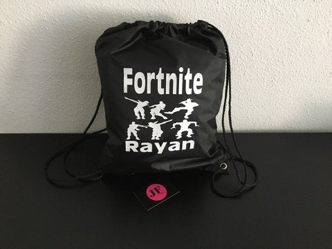 Fortnite rugtassen met je eigen naam, Ophalen of Verzenden, Nieuw, Overige merken, 30 tot 45 cm