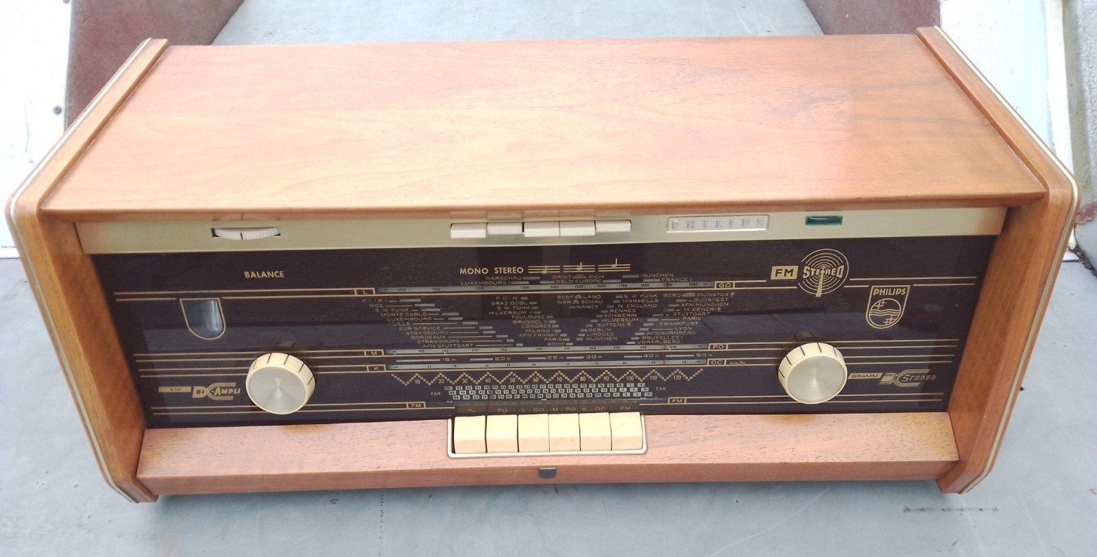 Philips Plano Bi-Ampli B5X43A Buizenradio, Ophalen of Verzenden, Gebruikt, Overige typen