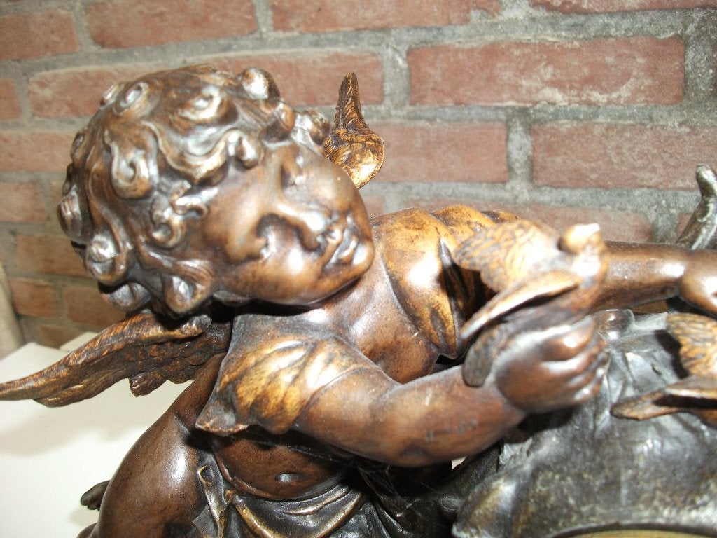Antieke Pendule uit 1841, ( Puti met duiven ), Antiek en Kunst, Antiek | Klokken, Ophalen