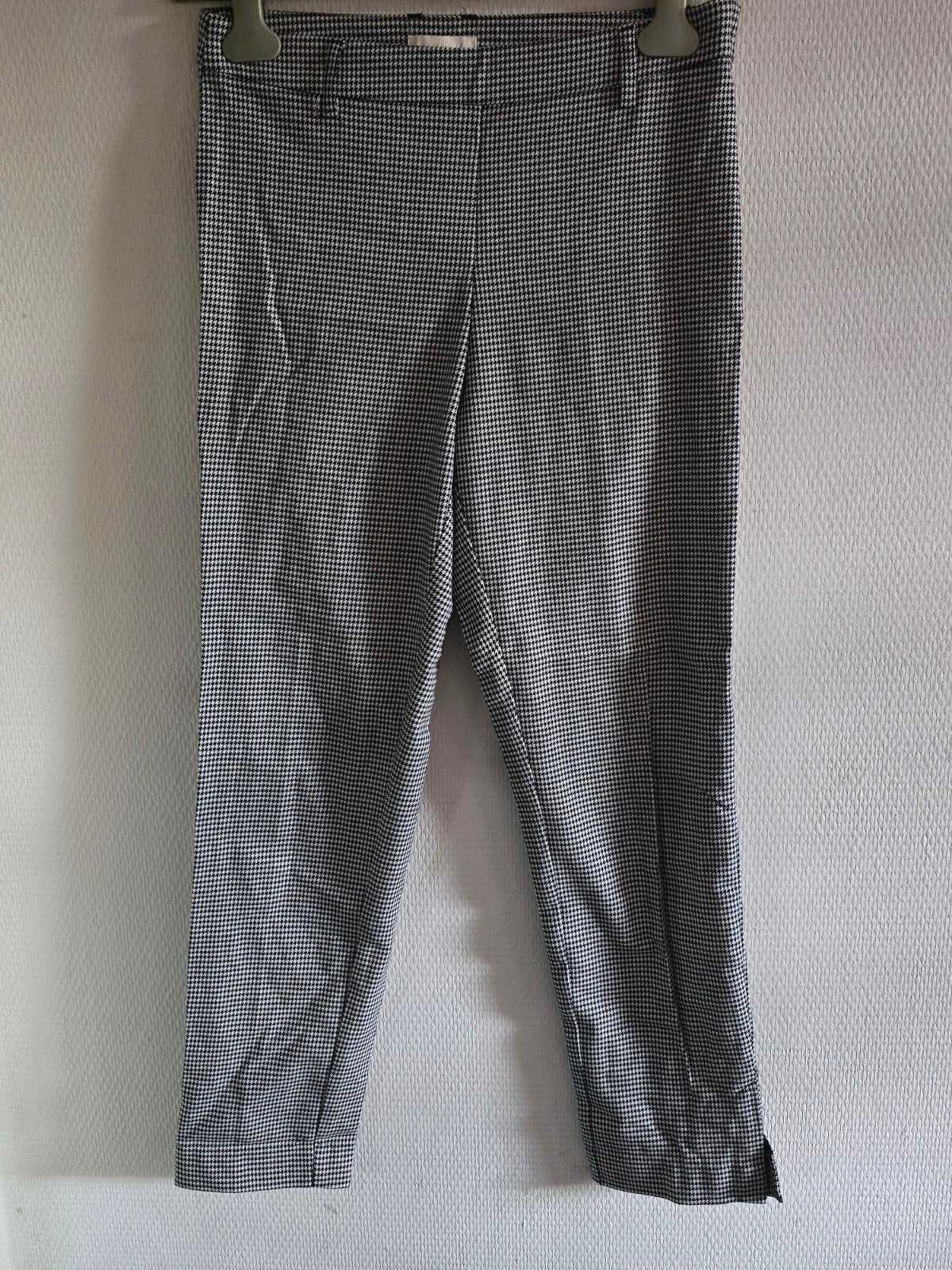 H&M Zwart-wit Pied-de-poule Broek - Maat 38, Maat 38/40 (M), H&M, Zwart, Ophalen of Verzenden