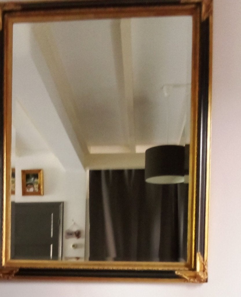 geslepen spiegel, Ophalen, 100 tot 150 cm, Zo goed als nieuw, 100 tot 125 cm